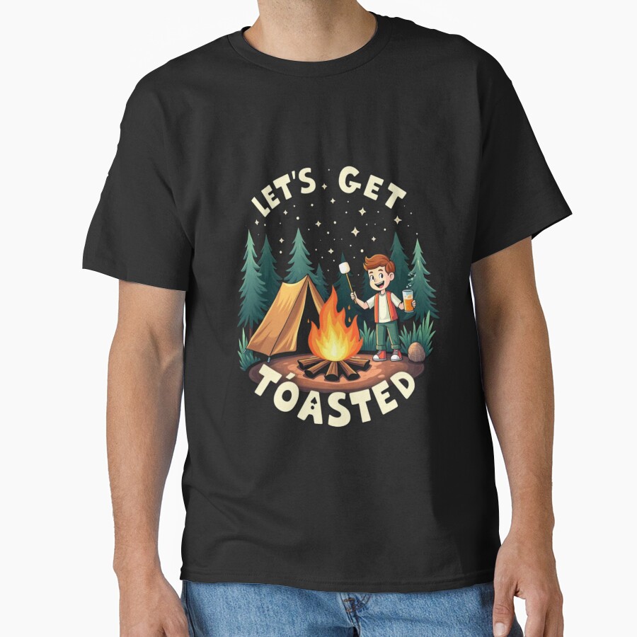 Let's Get Toasted funny t-shirt design